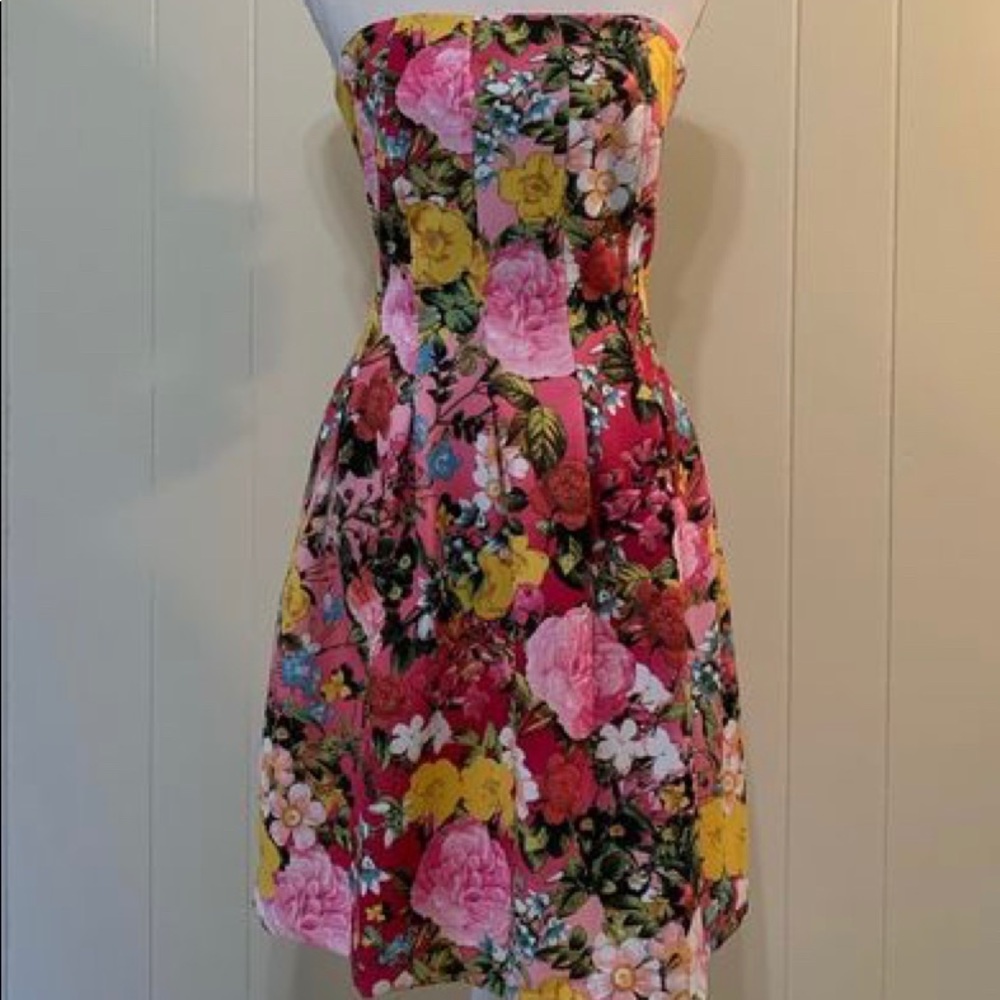NWT New York & Co. Strapless Floral Dress - XS